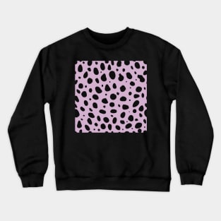 Mauve and Black Cheetah Print Animal Print - Light Purple Crewneck Sweatshirt